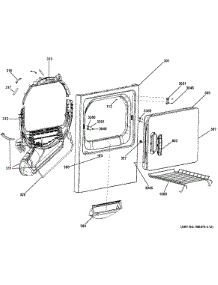 Front Panel & Door parts for Ge Dryer DISR473DGFWW from AppliancePartsPros.com