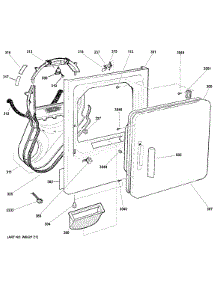 Front Panel & Door parts for Ge Dryer GTDX520GD2WW from AppliancePartsPros.com