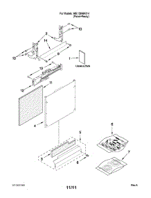 Door And Panel Parts parts for Kenmore Dishwasher 665.13966K014 (66513966K014, 665 13966K014) from AppliancePartsPros.com