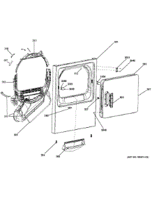 Front Panel & Door parts for Ge Dryer DISR333FCHWW from AppliancePartsPros.com