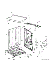 Cabinet parts for Ge Dryer DISR333FGEWW from AppliancePartsPros.com