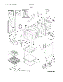 Body parts for Frigidaire Range CFEF3053TBC from AppliancePartsPros.com