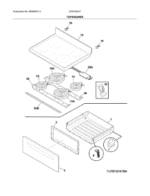 Top / Drawer parts for Frigidaire Range CFEF3053TBC from AppliancePartsPros.com