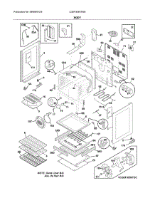 Body parts for Frigidaire Range CGEF3059TWB from AppliancePartsPros.com