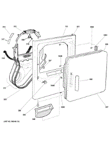 Front Panel & Door parts for Ge Dryer DISR333FGDWW from AppliancePartsPros.com