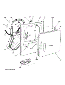 Front Panel & Door parts for Ge Dryer GTDX180ED3WW from AppliancePartsPros.com