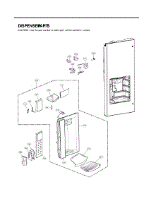 Dispenser Parts parts for Lg Refrigerator LFX25973D/00 from AppliancePartsPros.com