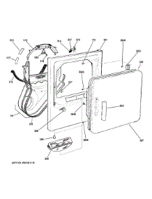 Front Panel & Door parts for Ge Dryer GTDP220GF1WW from AppliancePartsPros.com