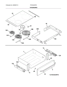 Top / Drawer parts for Frigidaire Range FFES3025PSK from AppliancePartsPros.com