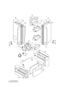 Door Parts parts for Lg Refrigerator LFX21971ST/02 from AppliancePartsPros.com