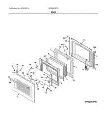 Door parts for Frigidaire Range LFES3025PFJ from AppliancePartsPros.com