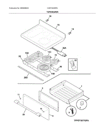Top / Drawer parts for Frigidaire Range CGEF3035RFC from AppliancePartsPros.com