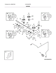Burner parts for Frigidaire Range CGDS3065PFR from AppliancePartsPros.com