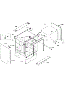 Cabinet parts for Kenmore Dishwasher 630.13993018 (63013993018, 630 13993018) from AppliancePartsPros.com
