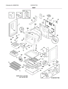 Body parts for Frigidaire Range CGEF3037TDD from AppliancePartsPros.com