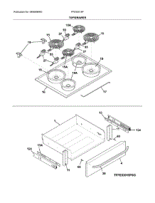 Top / Drawer parts for Frigidaire Range FFES3015PSH from AppliancePartsPros.com