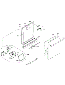Door Assy parts for Kenmore Dishwasher 630.13023016 (63013023016, 630 13023016) from AppliancePartsPros.com