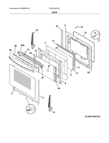 Door parts for Frigidaire Range CGEF3059TFC from AppliancePartsPros.com