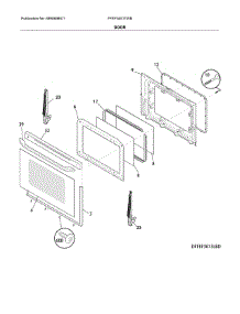 Door parts for Frigidaire Range FFEF3051TWB from AppliancePartsPros.com