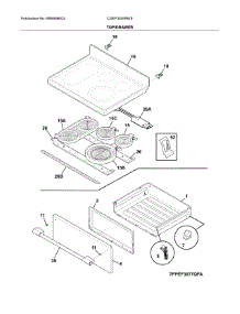 Top / Drawer parts for Frigidaire Range CGEF3035RWE from AppliancePartsPros.com