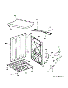 Cabinet & Top Panel parts for Ge Dryer GTDP180GD3WW from AppliancePartsPros.com
