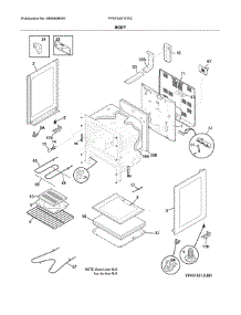 Body parts for Frigidaire Range FFEF3051TWC from AppliancePartsPros.com