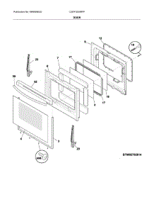Door parts for Frigidaire Range CGEF3035RFF from AppliancePartsPros.com