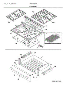Top / Drawer parts for Frigidaire Range FPGH3077RFF from AppliancePartsPros.com
