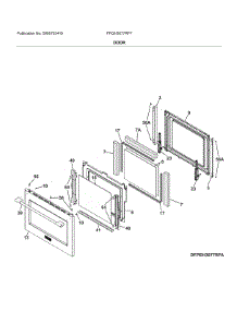 Door parts for Frigidaire Range FPGH3077RFF from AppliancePartsPros.com