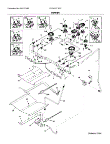 Burner parts for Frigidaire Range FPGH3077RFF from AppliancePartsPros.com
