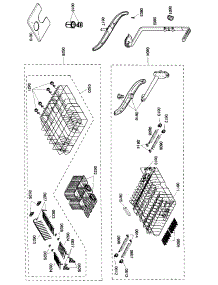 Rack Assy parts for Kenmore Dishwasher 630.16309405 (63016309405, 630 16309405) from AppliancePartsPros.com