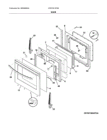 Door parts for Frigidaire Range CFEF3016TSB from AppliancePartsPros.com