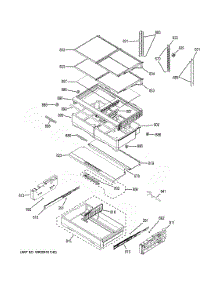 Fresh Food Shelves parts for Ge Refrigerator PYD22KBLDTS from AppliancePartsPros.com