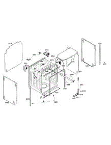 Cabinet Assy parts for Kenmore Dishwasher 630.16302405 (63016302405, 630 16302405) from AppliancePartsPros.com
