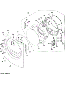 Front Panel & Door parts for Ge Dryer GFDS265GF0MC from AppliancePartsPros.com