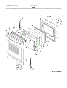 Door parts for Frigidaire Range FGEF3036TFC from AppliancePartsPros.com