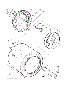 Drum parts for Ge Dryer DSKS333EC2WW from AppliancePartsPros.com