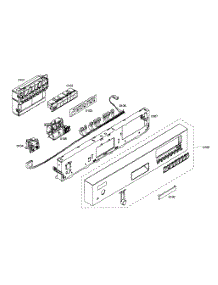 Control Panel parts for Kenmore Dishwasher 630.16303404 (63016303404, 630 16303404) from AppliancePartsPros.com