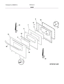 Door parts for Frigidaire Range FFEF3012TWB from AppliancePartsPros.com