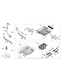 Racks Assy parts for Kenmore Dishwasher 630.16303404 (63016303404, 630 16303404) from AppliancePartsPros.com