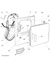Front Panel & Door parts for Ge Dryer DIST333JTMWW from AppliancePartsPros.com