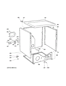 Upper Cabinet parts for Ge Dryer DDC4400T5WH from AppliancePartsPros.com