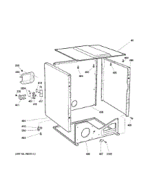 Lower Cabinet parts for Ge Dryer DDC4400T5WH from AppliancePartsPros.com