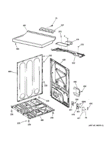 Cabinet parts for Ge Dryer GTDX520ED2WW from AppliancePartsPros.com