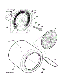 Drum parts for Ge Dryer GTDX520ED2WW from AppliancePartsPros.com