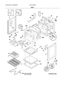 Body parts for Frigidaire Range LFEF3018TBB from AppliancePartsPros.com