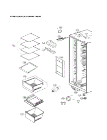 Refrigerator Compartment Parts parts for Lg Refrigerator LSXS26366S/00 from AppliancePartsPros.com