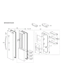 Refrigertaor Door Parts parts for Lg Refrigerator LSXS26366S/00 from AppliancePartsPros.com