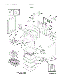 Body parts for Frigidaire Range LFEF3054TDD from AppliancePartsPros.com