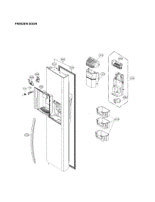 Freezer Door Parts parts for Lg Refrigerator LSXS26366S/01 from AppliancePartsPros.com